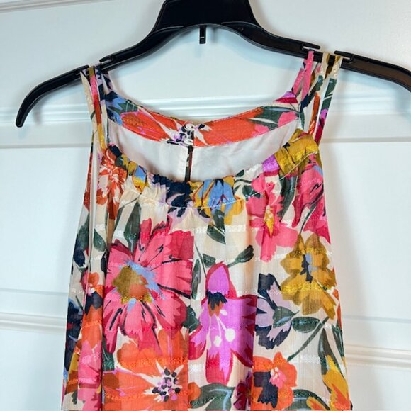 Maggy London Woman Plus Size 20W Floral Print Sleeveless Maxi Dress Multicolor - Picture 3 of 9